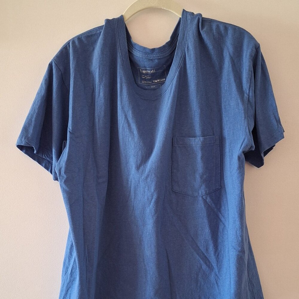 Heavy, Extra Soft Cotton Tee (EUC) in Cornflower Blue